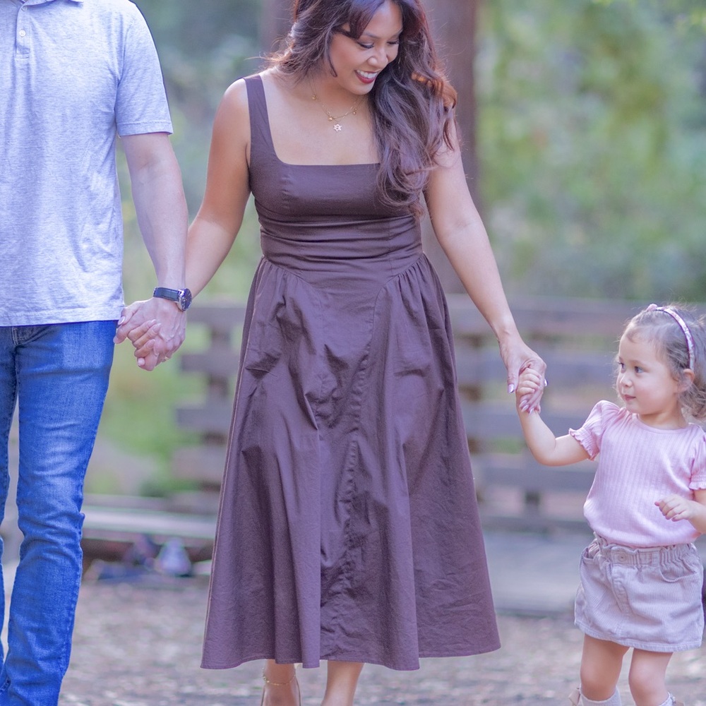 WAYF brown dress